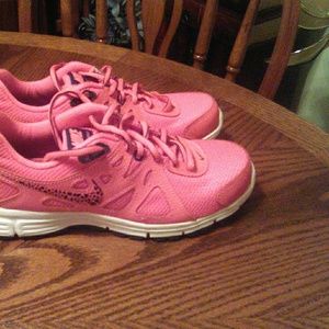 Hot Pink/Cheetah Nike Revolution 2 Sneakers